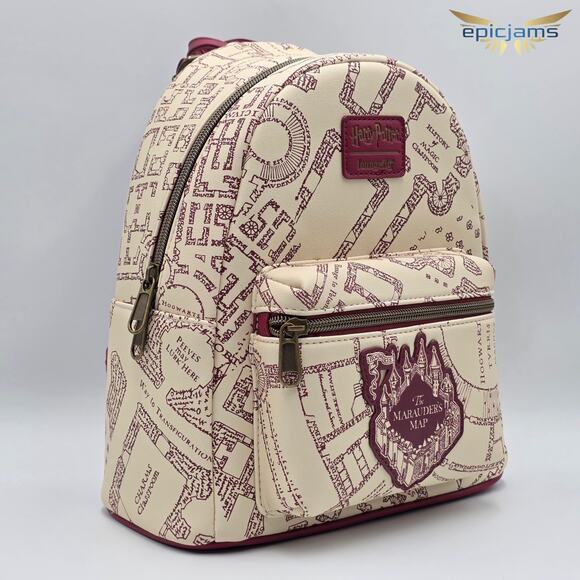 Harry Potter Hogwarts Marauders Map Mini Backpack New - Picture 2 of 7